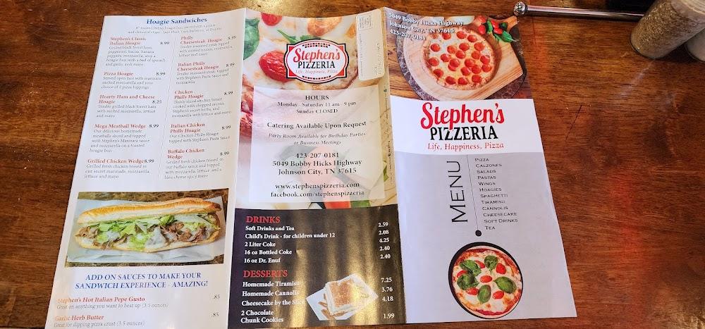 Stephen's Pizzeria Menu image 2